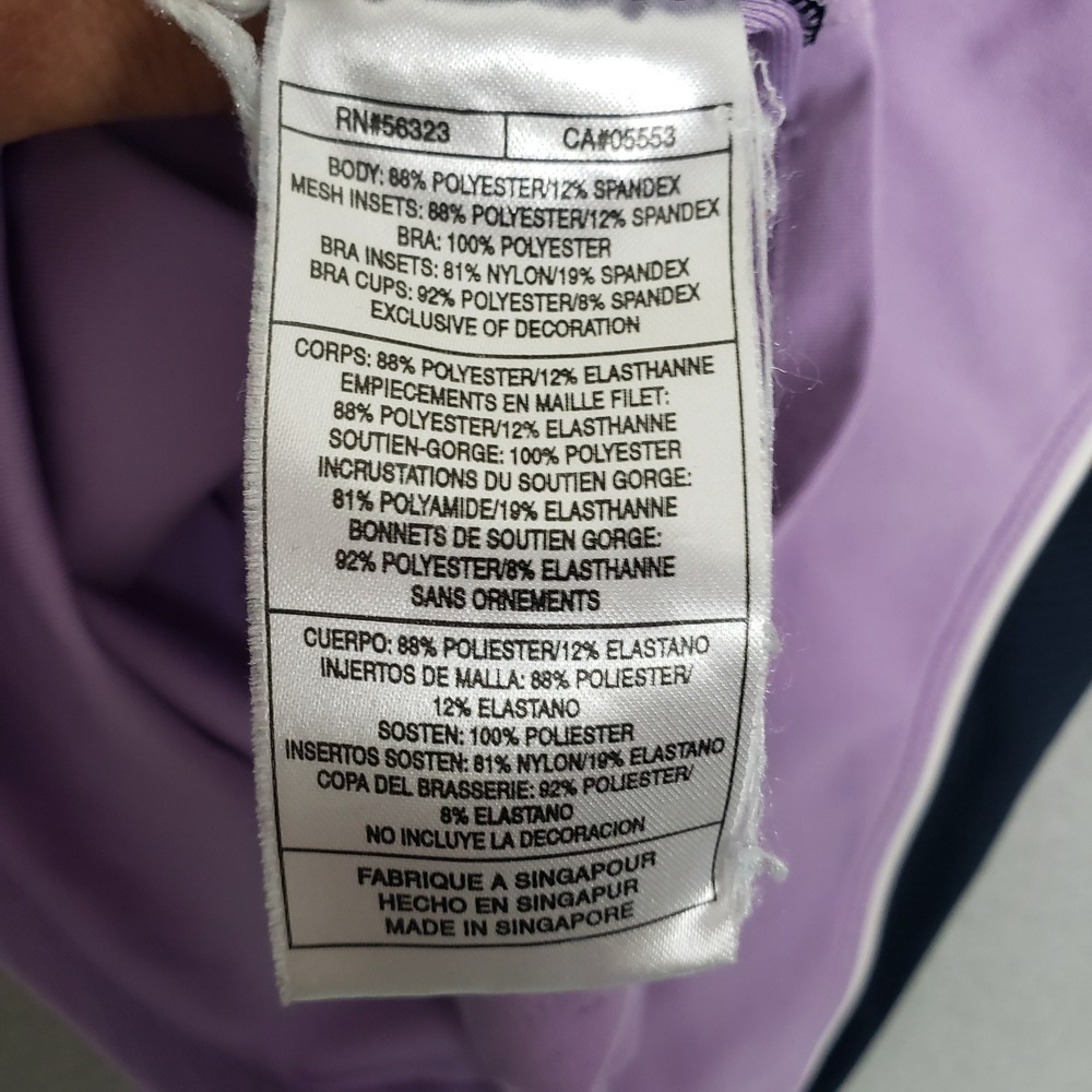 Nike Women's L Racerback Tank Top Pastel Purple Running Track Stripe Athletic - Picture 11 of 13